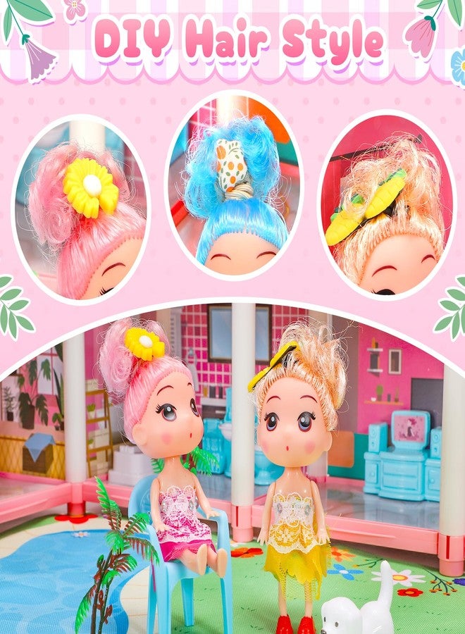 AmiDear Dollhouse with 4-Story 11 Rooms, Dream Gift Princess Doll House Playset with Furniture Pool Slide, Pink Toddler Toy House for 3 4 5 6 7 8 9 10 Year Old Girls - Image 5